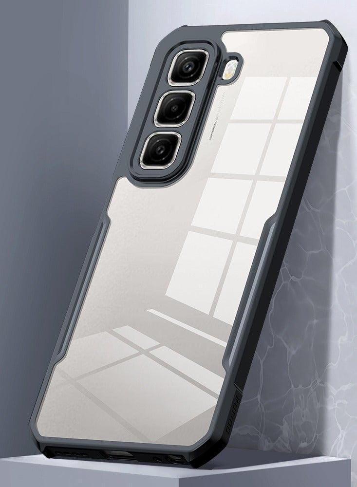 for Infinix Hot 50 Pro+ 4G Case, Ultra Thin Lightweight, Soft TPU Bumper, Acrylic Clear Back CoverInfinix Hot 50 Pro+ 4G, Black - Image 3